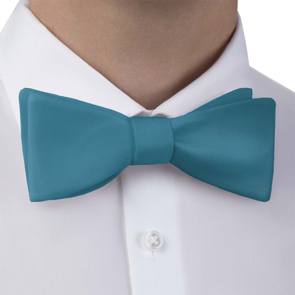 Solid KT Teal Bow Tie - Bow Tie with Dress Shirt - Knotty Tie Co.