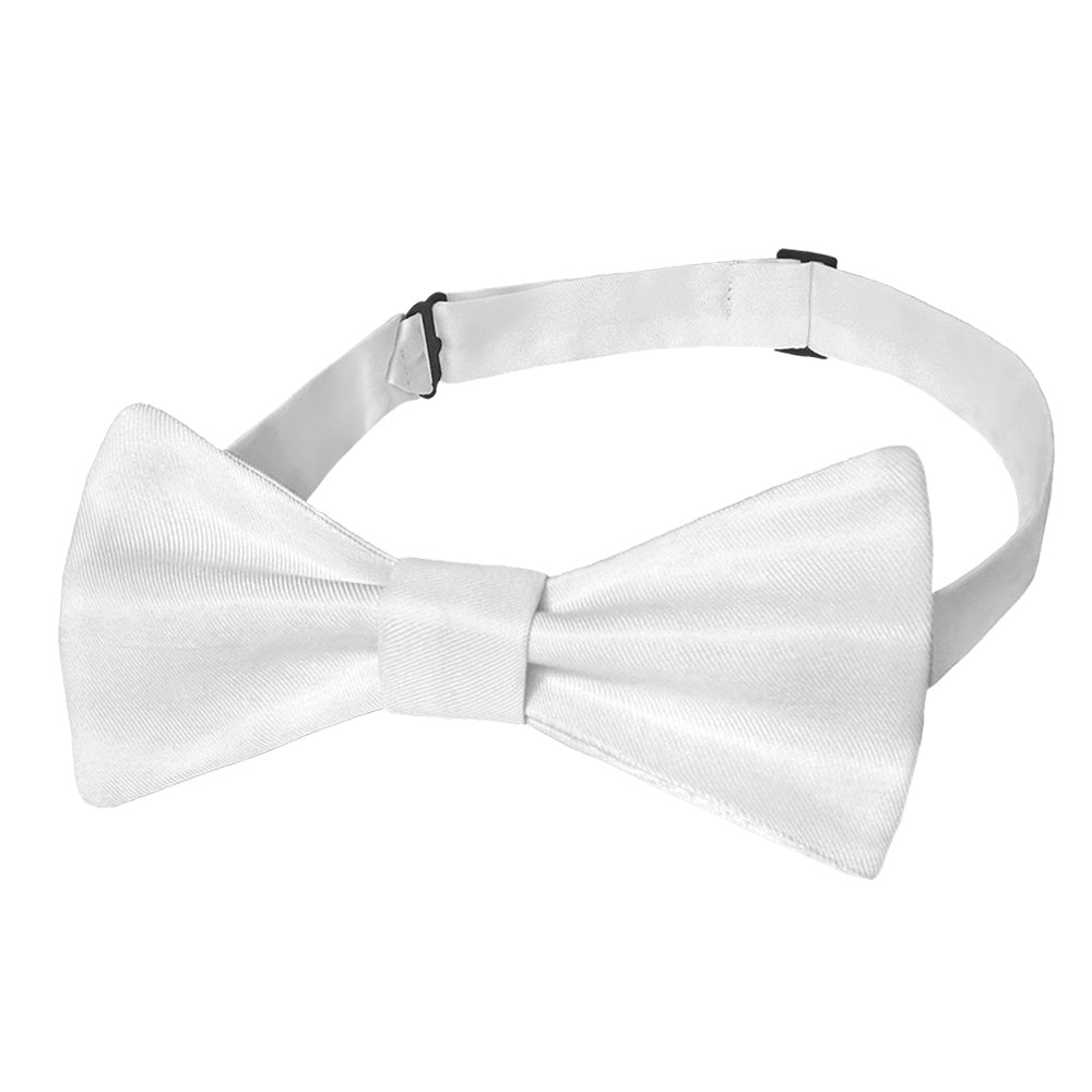 Solid KT White Bow Tie - Pre-Tied Bow Tie - Knotty Tie Co.