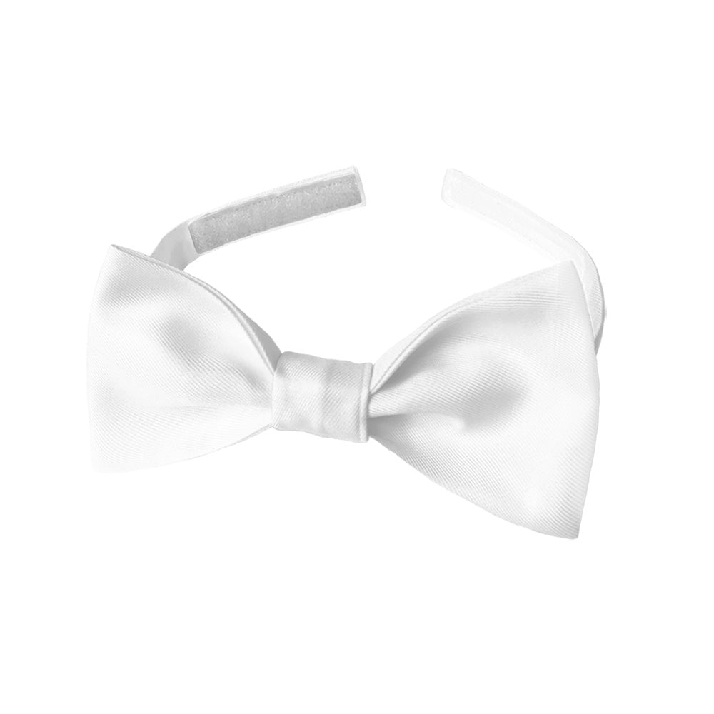 Solid KT White Bow Tie - Kids Bow TIe - Knotty Tie Co.