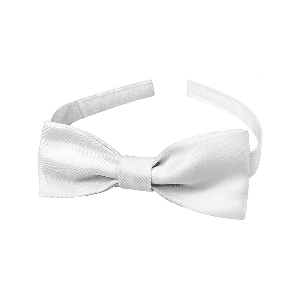 Solid KT White Bow Tie - Baby Bow Tie - Knotty Tie Co.
