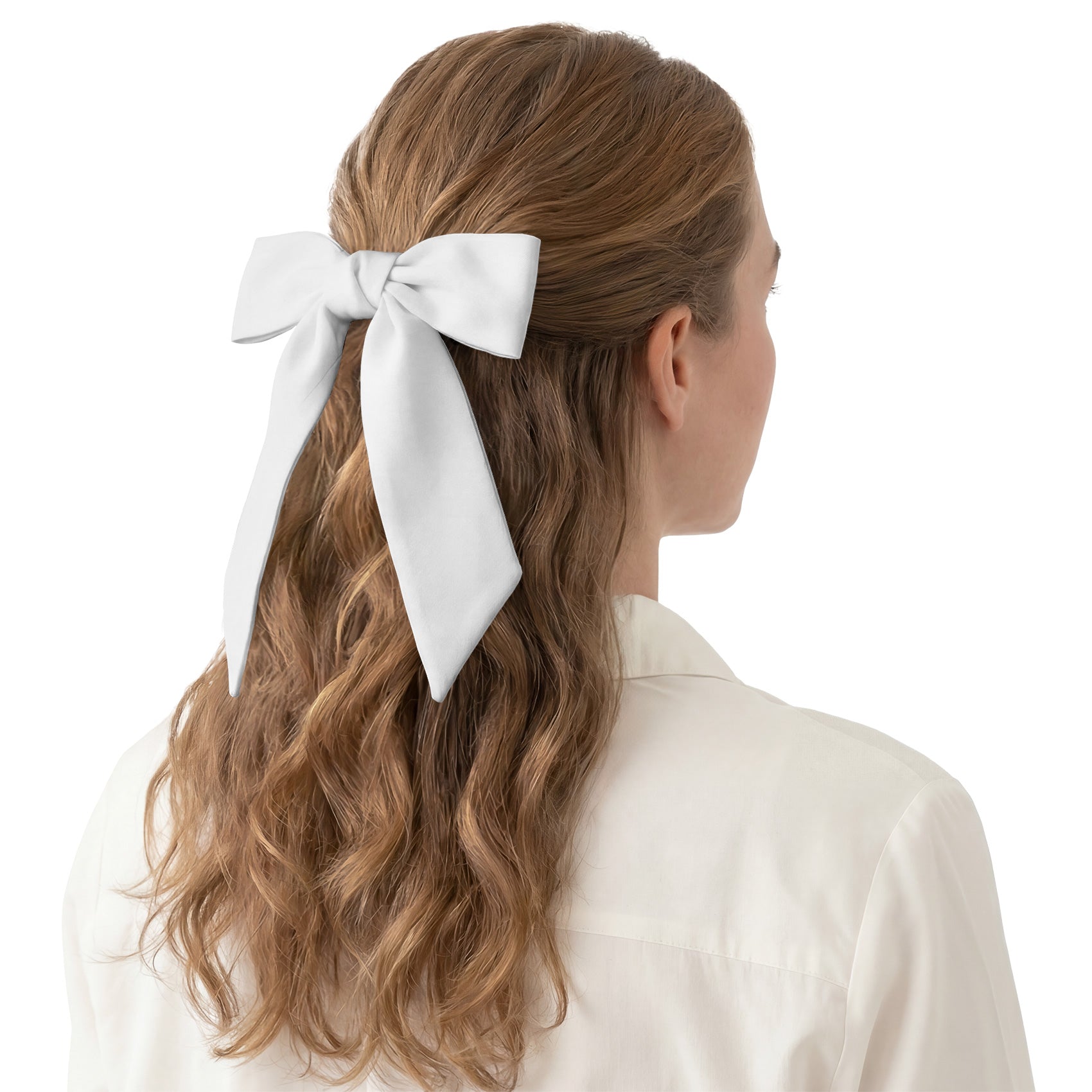 Solid KT White Hair Scarf - Hair Scarf - Knotty Tie Co.