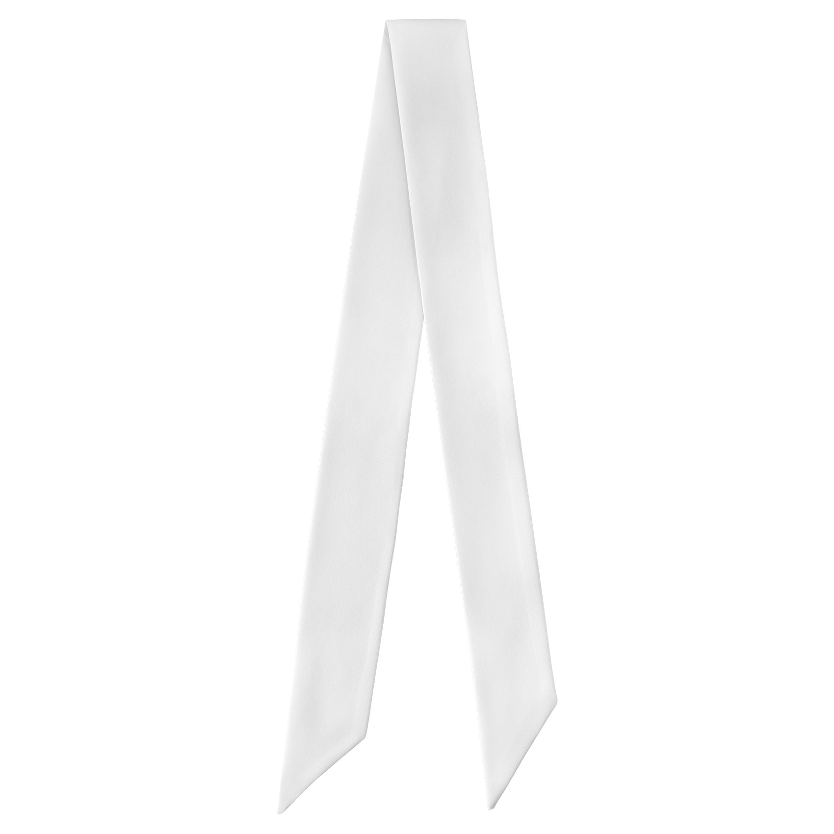 Solid KT White Hair Scarf - Full View of Hair Scarf - Knotty Tie Co.