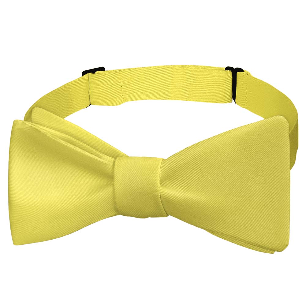Solid KT Yellow Bow Tie - Self Tie Bow Tie - Knotty Tie Co.