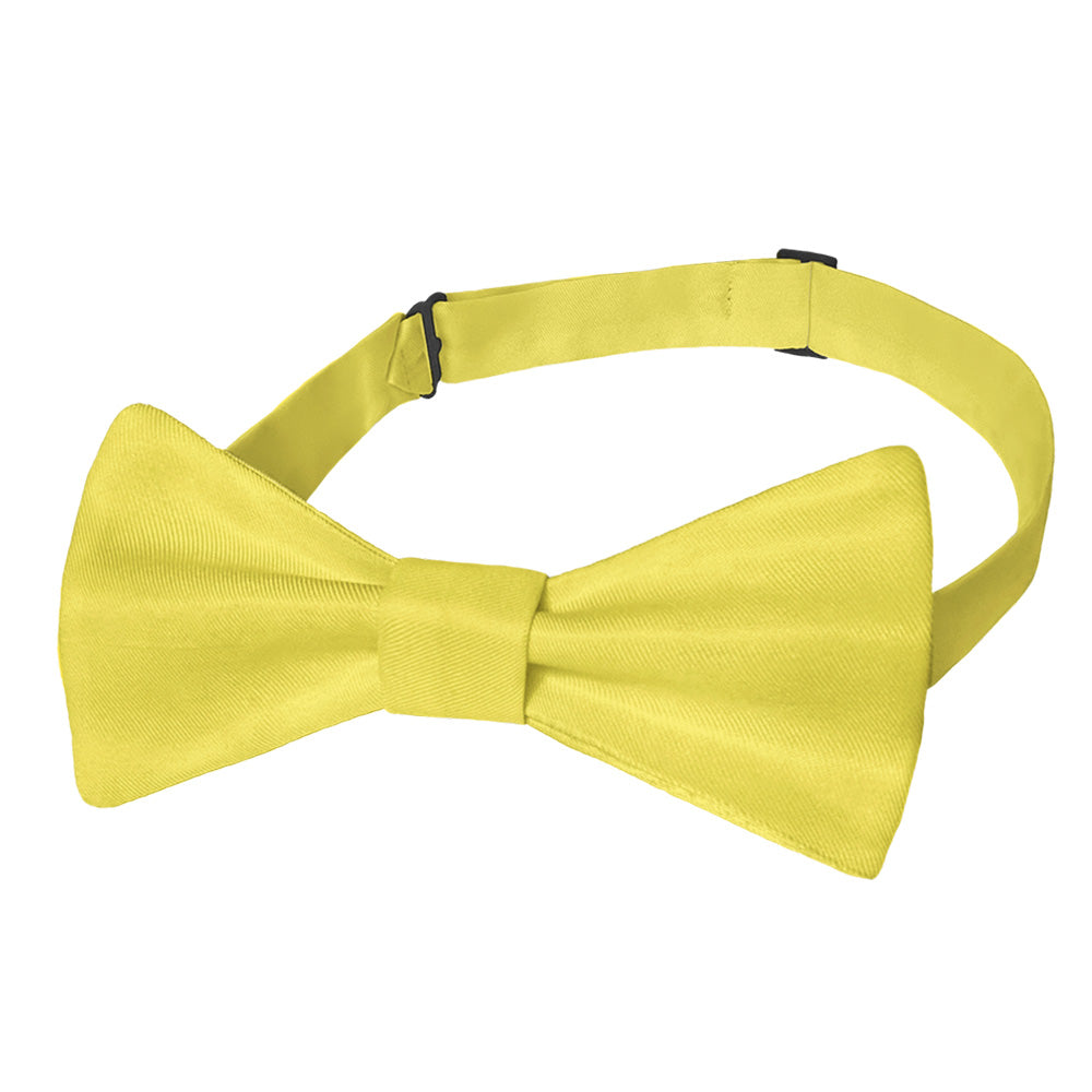 Solid KT Yellow Bow Tie - Pre-Tied Bow Tie - Knotty Tie Co.
