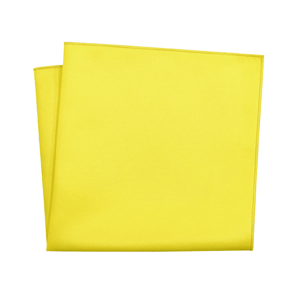 Solid KT Yellow Pocket Square - 12" Square - Knotty Tie Co.