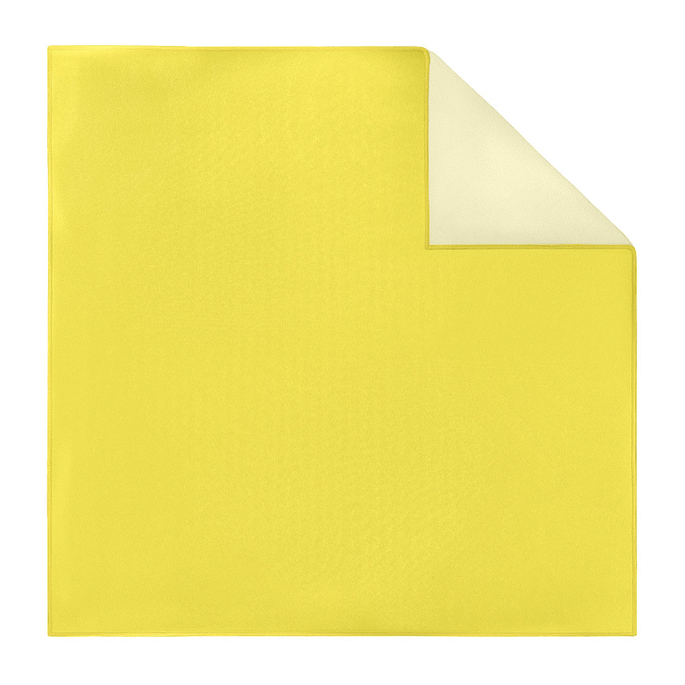 Solid KT Yellow Pocket Square - Printed - Knotty Tie Co.