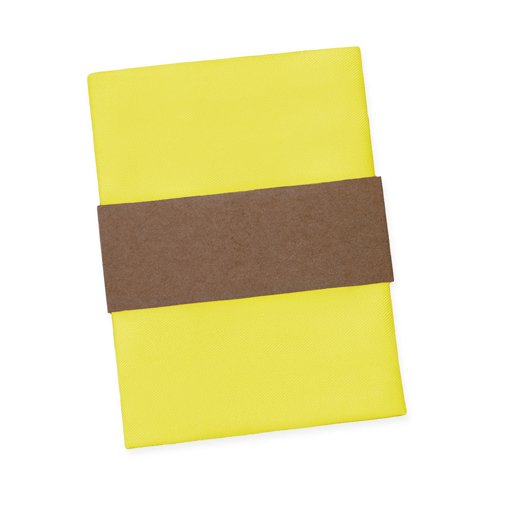 Solid KT Yellow Pocket Square - Packaging - Knotty Tie Co.