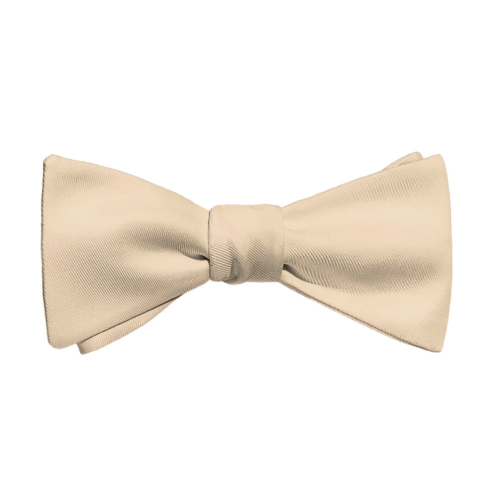 Solid KT Beige Bow Tie - Adult Standard Self-Tie 14-18" -  - Knotty Tie Co.