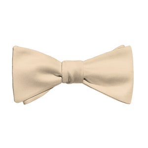 Solid KT Beige Bow Tie - Adult Standard Self-Tie 14-18" -  - Knotty Tie Co.