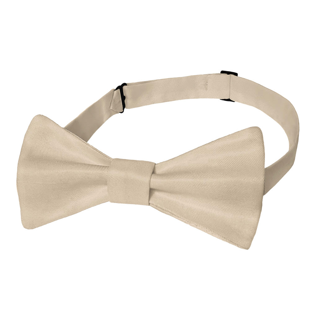 Solid KT Beige Bow Tie - Adult Pre-Tied 12-22" -  - Knotty Tie Co.