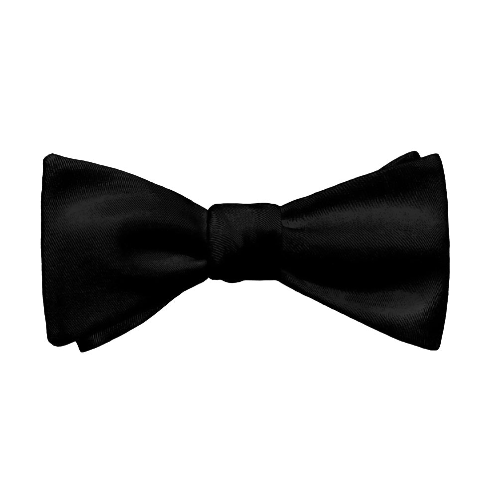 Solid KT Black Bow Tie - Adult Standard Self-Tie 14-18" -  - Knotty Tie Co.