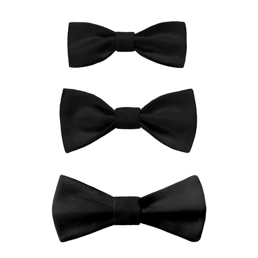 Solid KT Black Bow Tie -  -  - Knotty Tie Co.