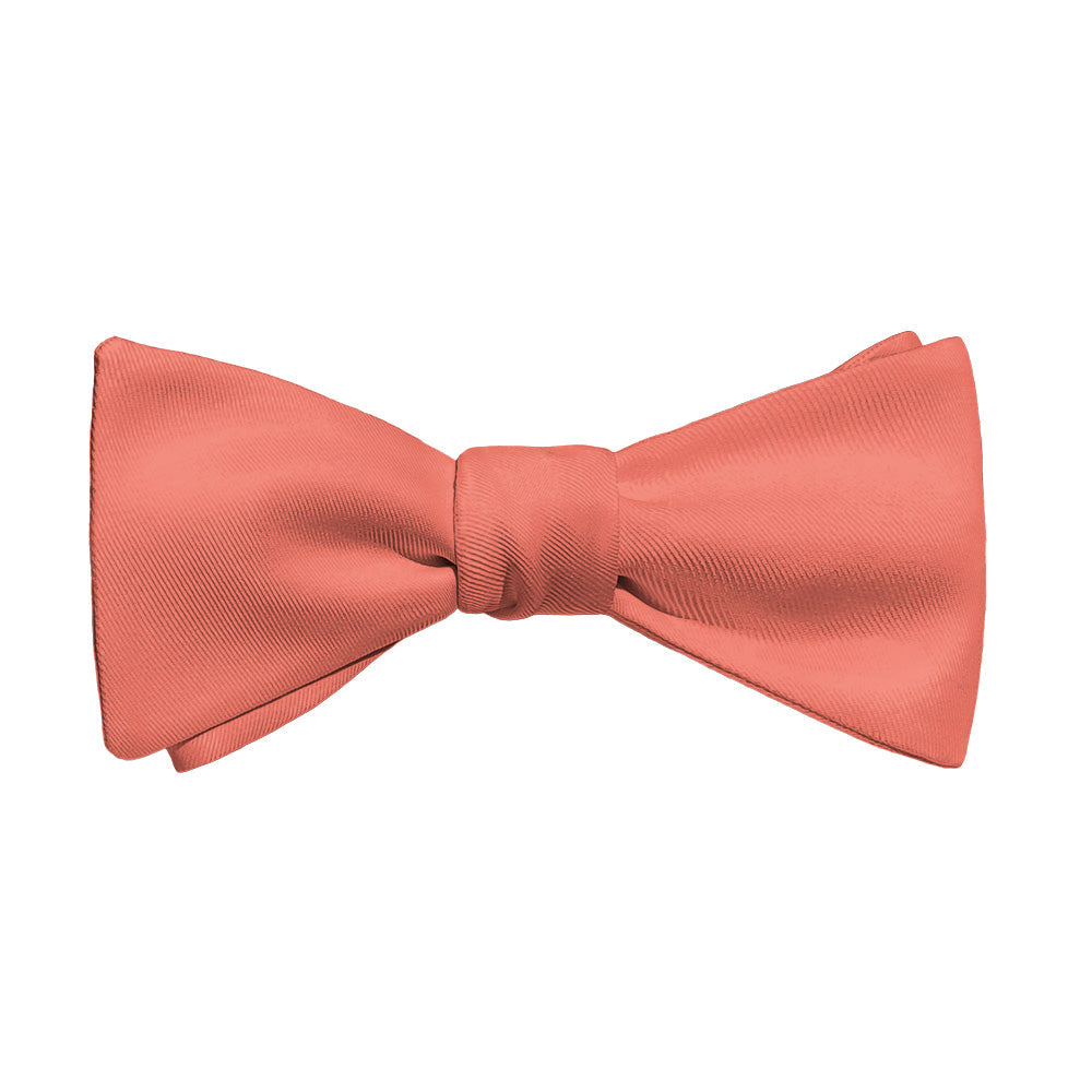 Solid KT Coral Bow Tie - Adult Standard Self-Tie 14-18" -  - Knotty Tie Co.