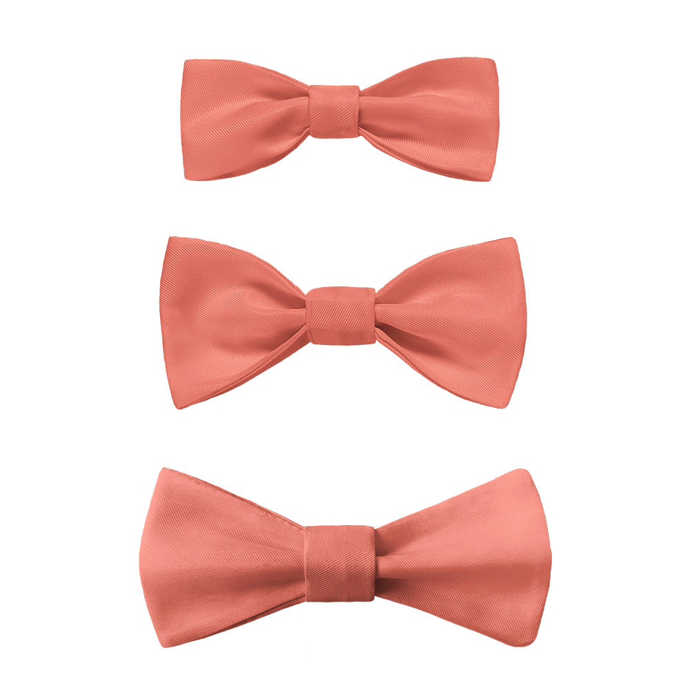 Solid KT Coral Bow Tie -  -  - Knotty Tie Co.
