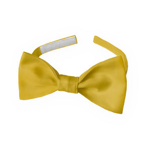 Solid KT Gold Bow Tie - Kids Pre-Tied 9.5-12.5" -  - Knotty Tie Co.