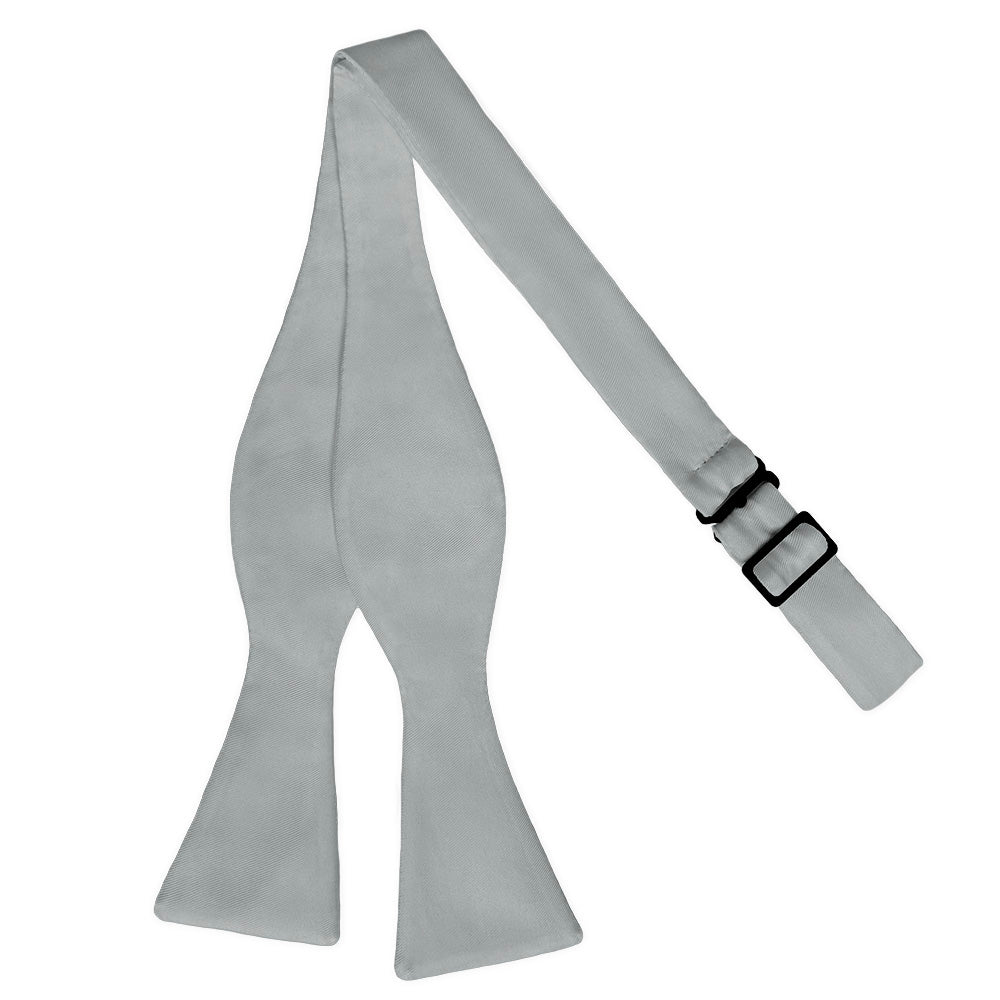 Solid KT Gray Bow Tie - Adult Extra-Long Self-Tie 18-21" -  - Knotty Tie Co.