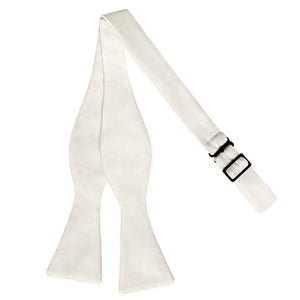 Solid KT Ivory Bow Tie - Adult Extra-Long Self-Tie 18-21" -  - Knotty Tie Co.
