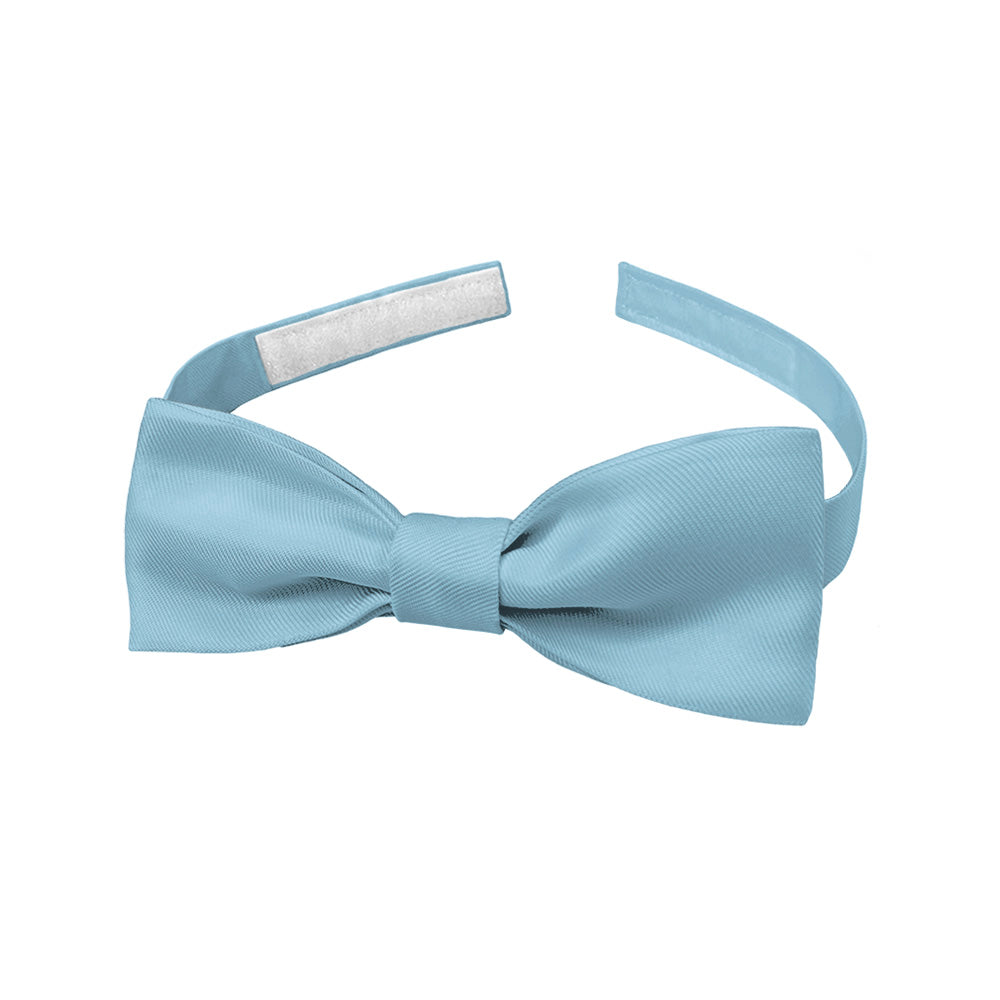 Man Blue Bow Tie Light Blue Light Gray Cashmere Design Pure Silk