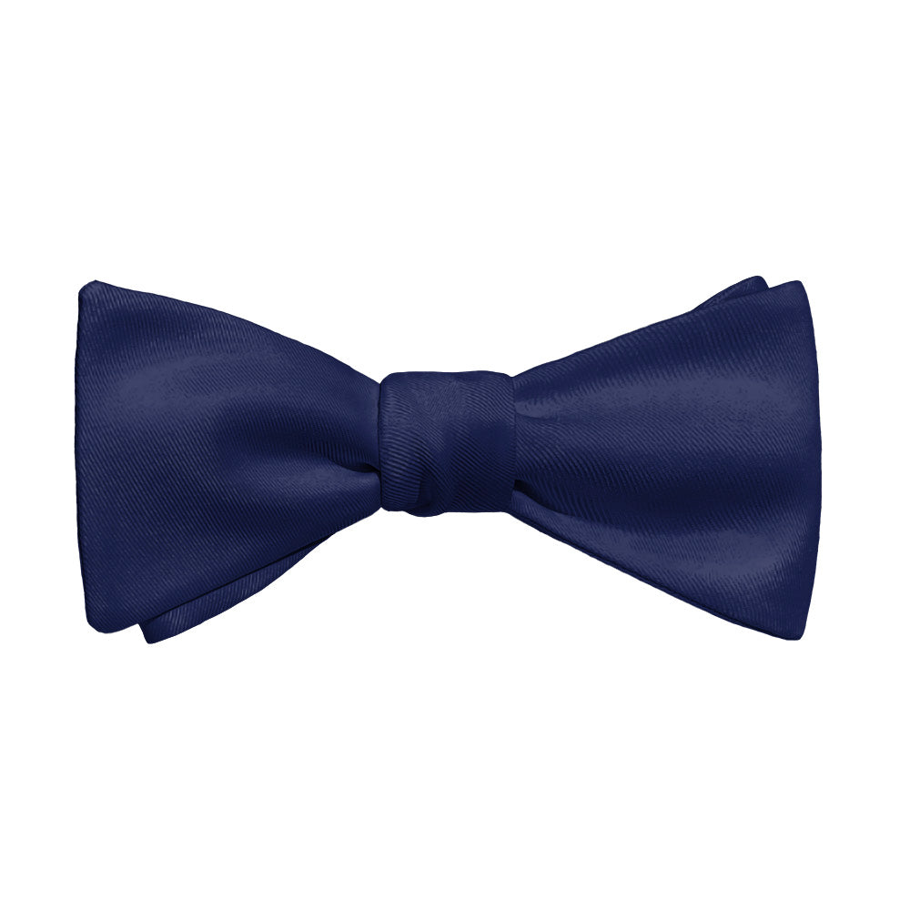 Solid KT Navy Bow Tie - Adult Standard Self-Tie 14-18" -  - Knotty Tie Co.