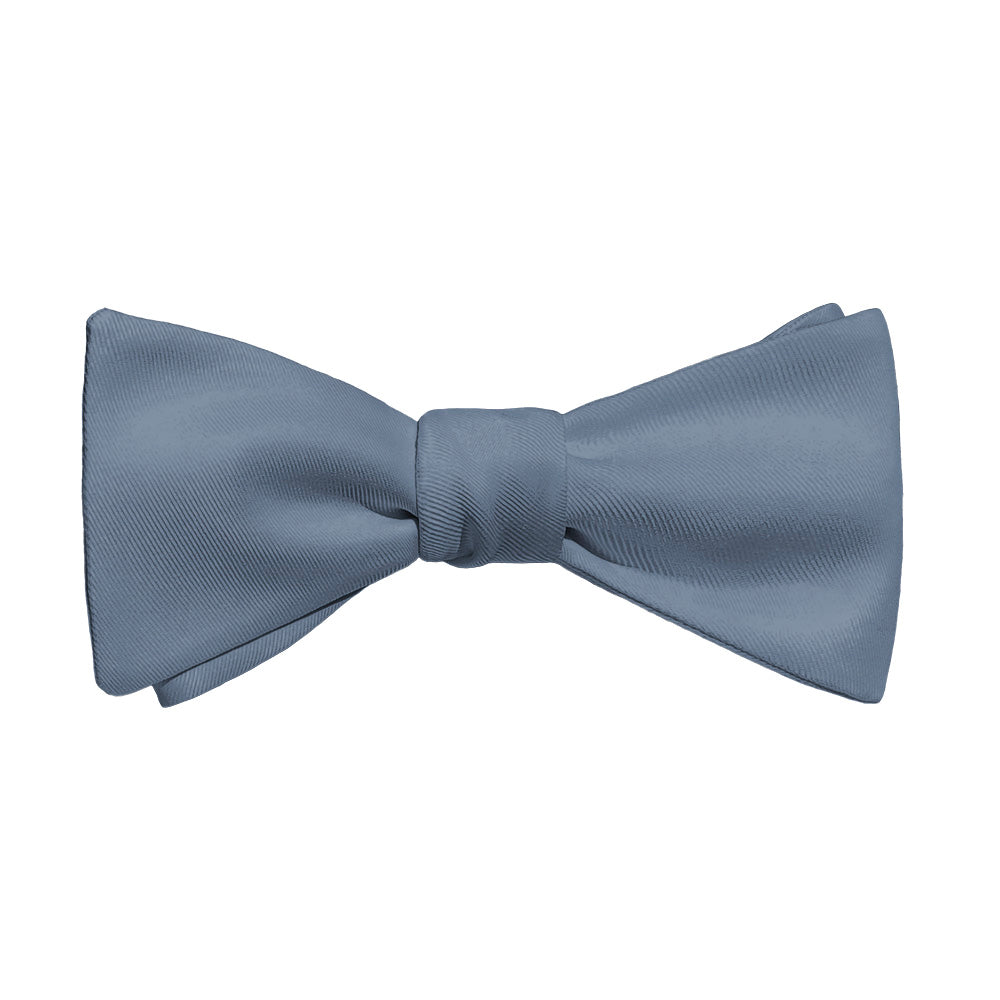 Solid KT Steel Blue Bow Tie - Adult Standard Self-Tie 14-18" -  - Knotty Tie Co.