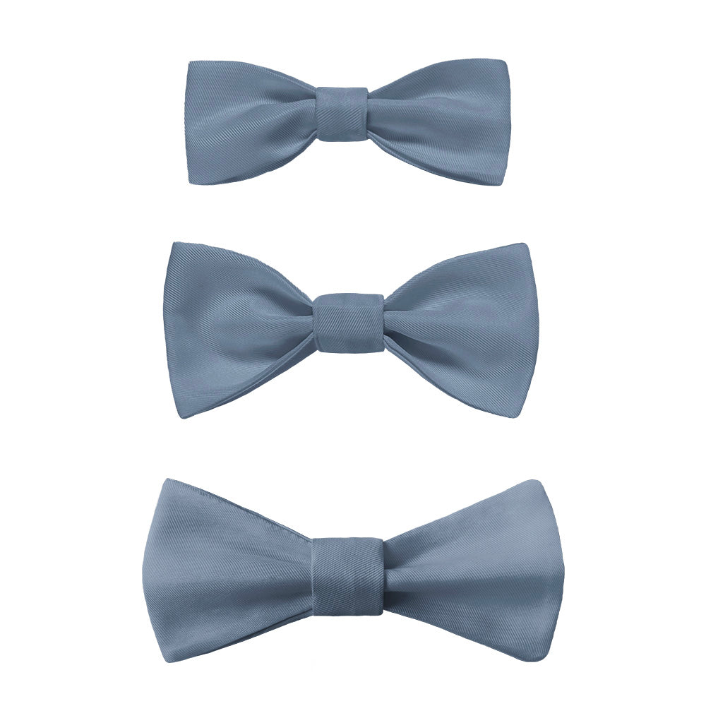 Solid KT Steel Blue Bow Tie -  -  - Knotty Tie Co.