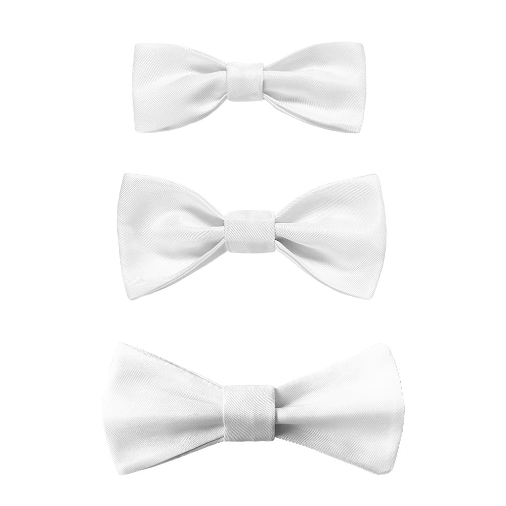 Solid KT White Bow Tie -  -  - Knotty Tie Co.