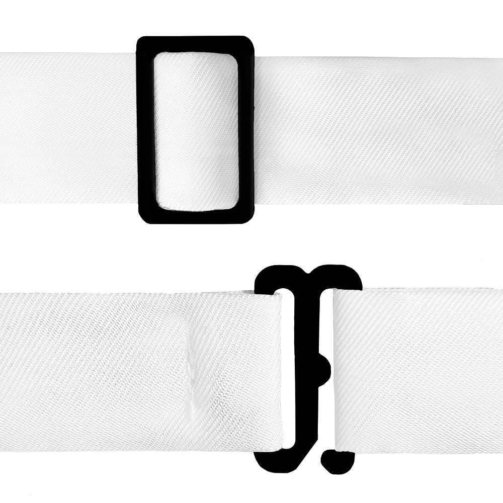 Solid KT White Bow Tie - Bow Tie Hardware - Knotty Tie Co.
