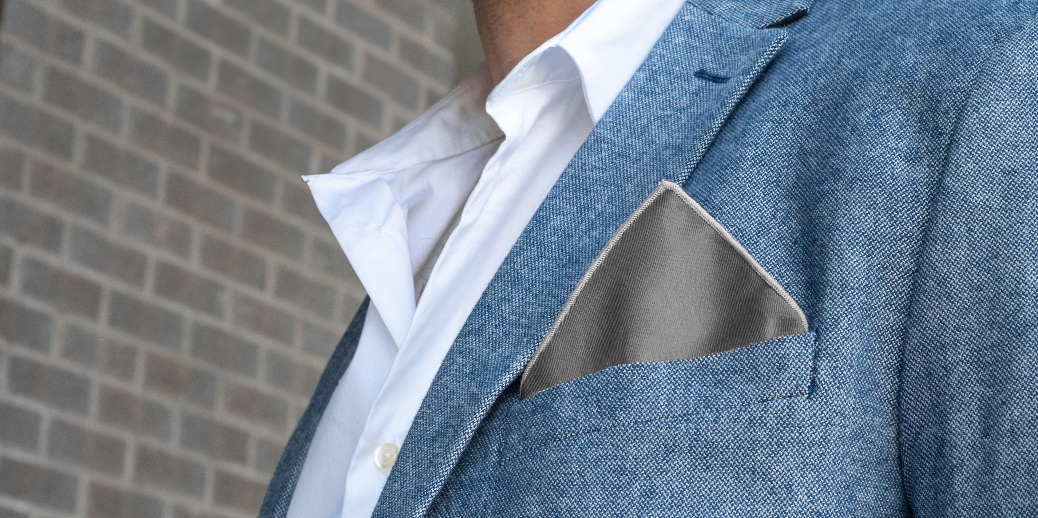 Grey Pocket Squares