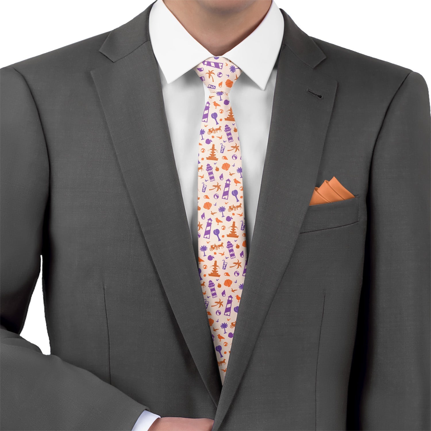 South Carolina State Heritage Necktie - Matching Pocket Square - Knotty Tie Co.