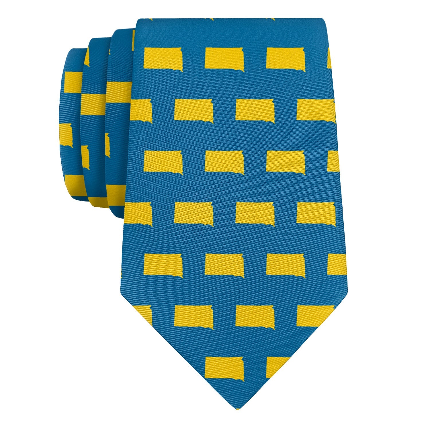 South Dakota State Outline Necktie - Rolled - Knotty Tie Co.