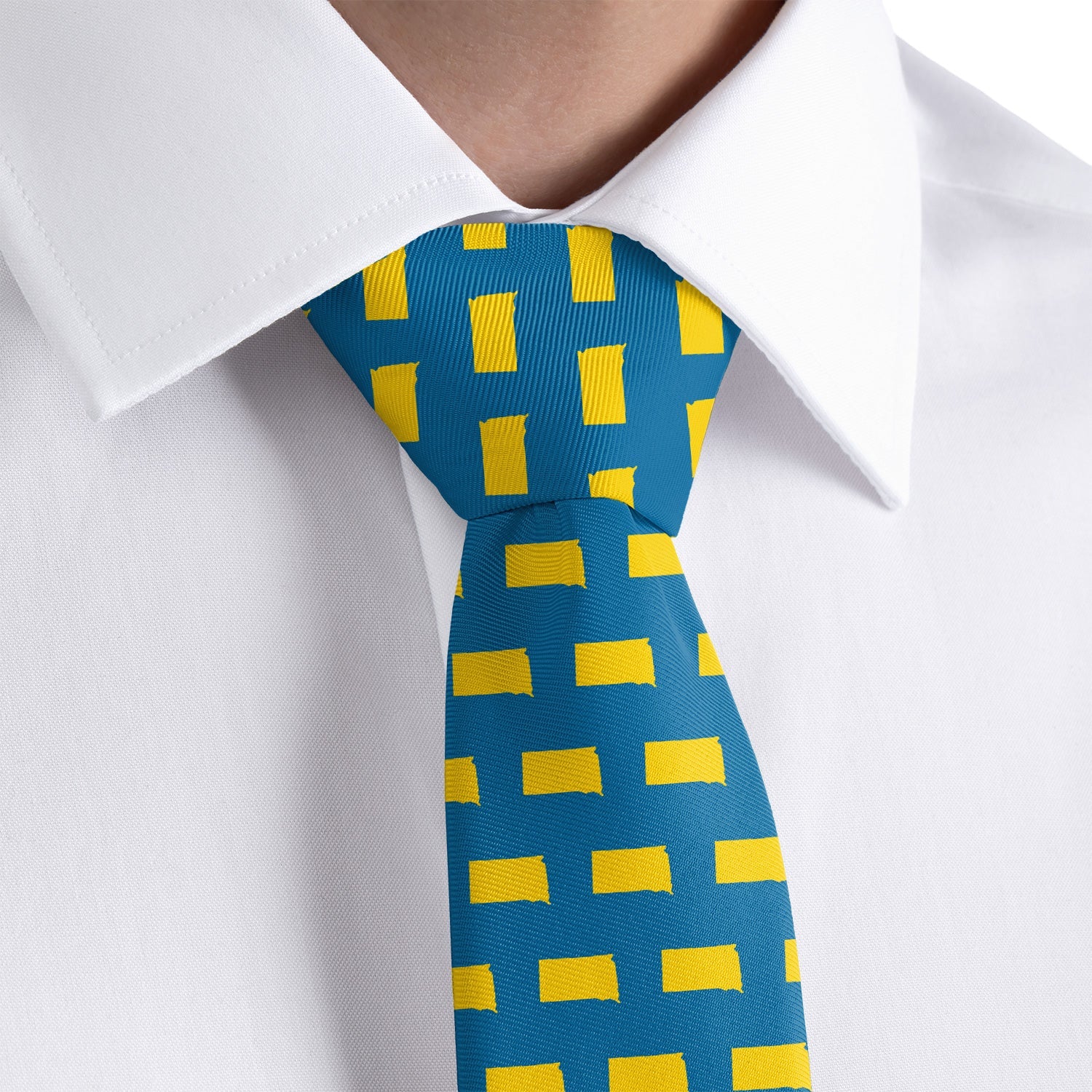 South Dakota State Outline Necktie - Rolled - Knotty Tie Co.