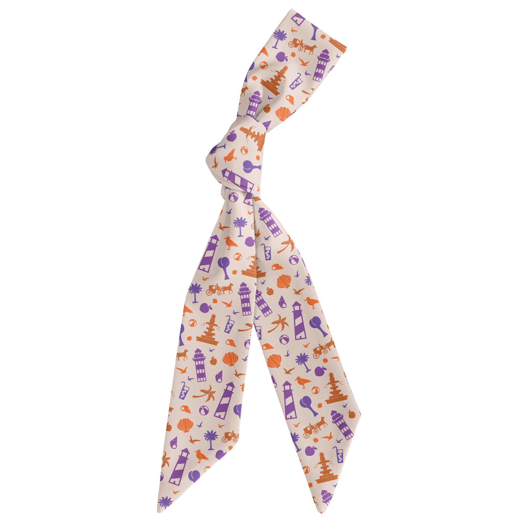 South Carolina State Heritage Hair Scarf - Scarf Tied Into Knot - Knotty Tie Co.