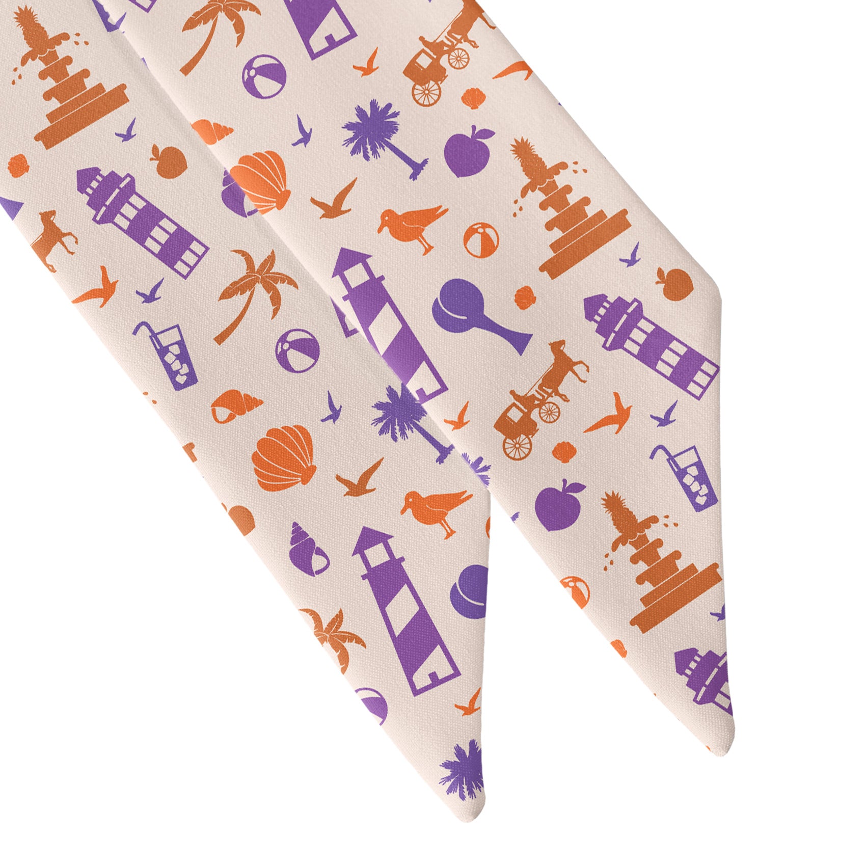South Carolina State Heritage Hair Scarf - Scarf Tapered Ends - Knotty Tie Co.