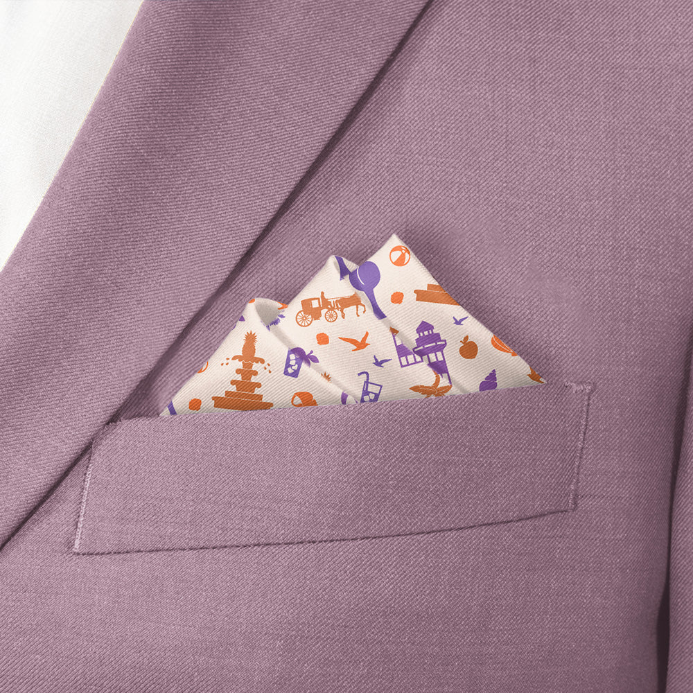 South Carolina State Heritage Pocket Square - Stairs Fold - Knotty Tie Co.