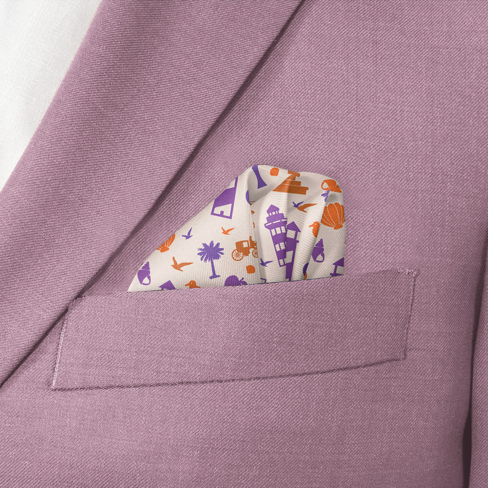 South Carolina State Heritage Pocket Square - Wave Fold - Knotty Tie Co.