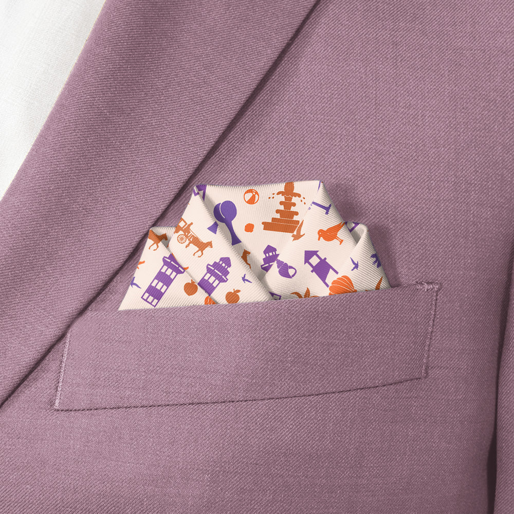 South Carolina State Heritage Pocket Square - Scalloped Fold - Knotty Tie Co.