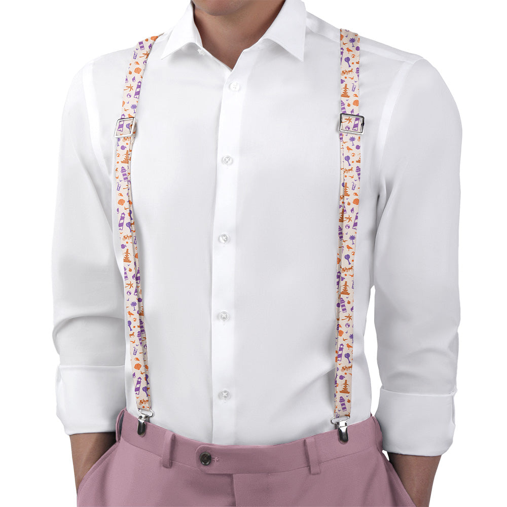 South Carolina State Heritage Suspenders - On Model Back View - Knotty Tie Co.