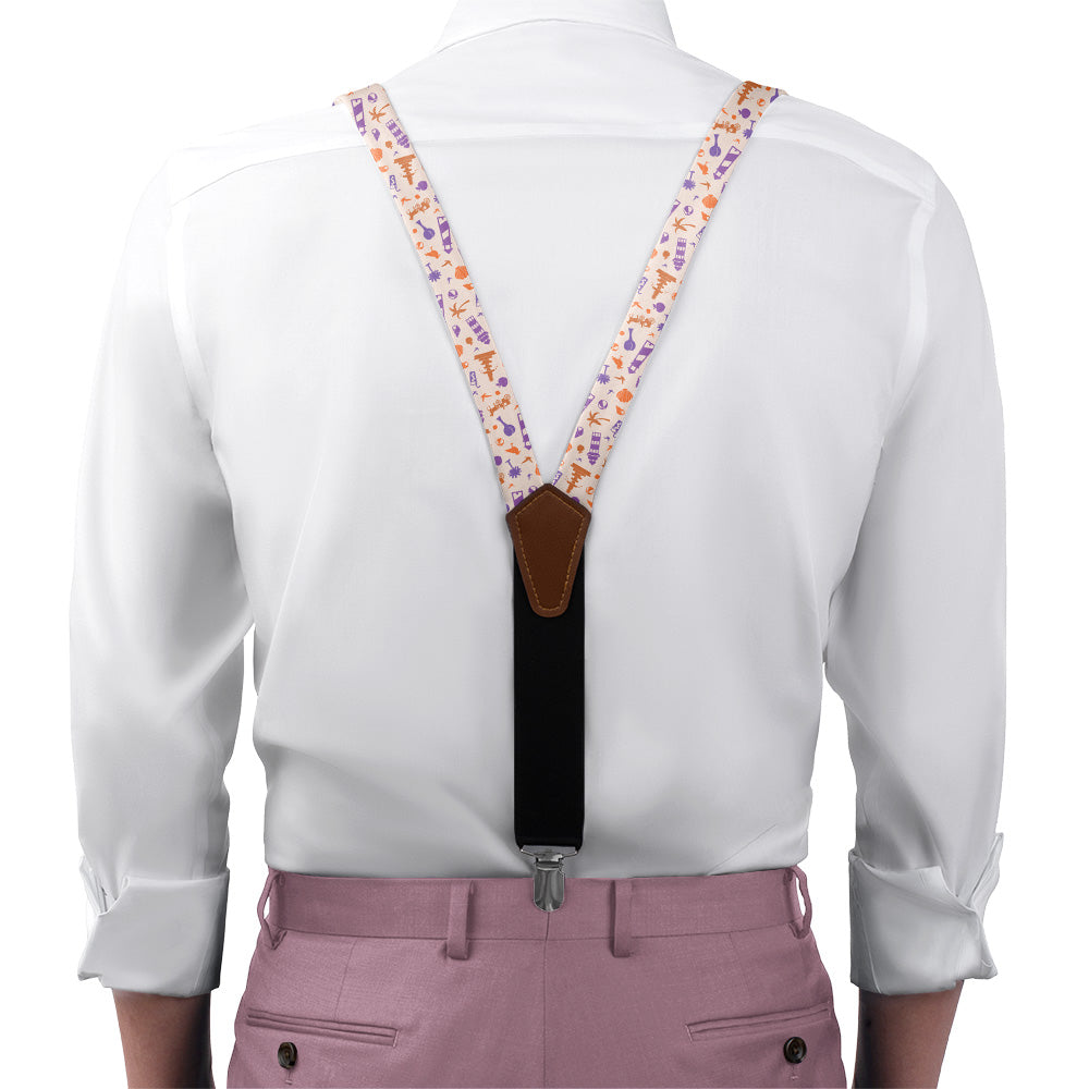 South Carolina State Heritage Suspenders - On Model Front View - Knotty Tie Co.