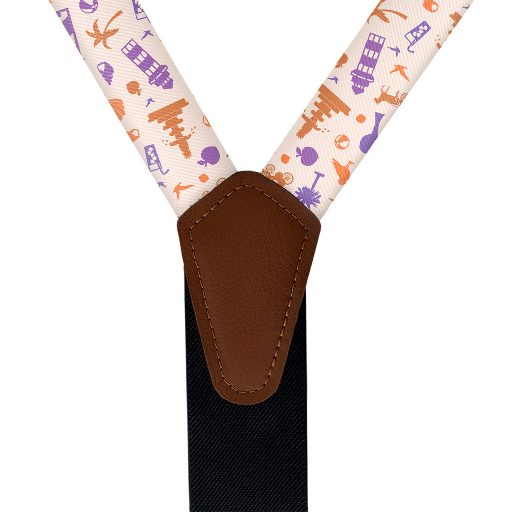 South Carolina State Heritage Suspenders - Vegan Leather Y-Back - Knotty Tie Co.