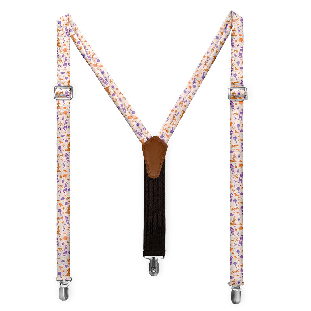 South Carolina State Heritage Suspenders - Full Front View - Knotty Tie Co.