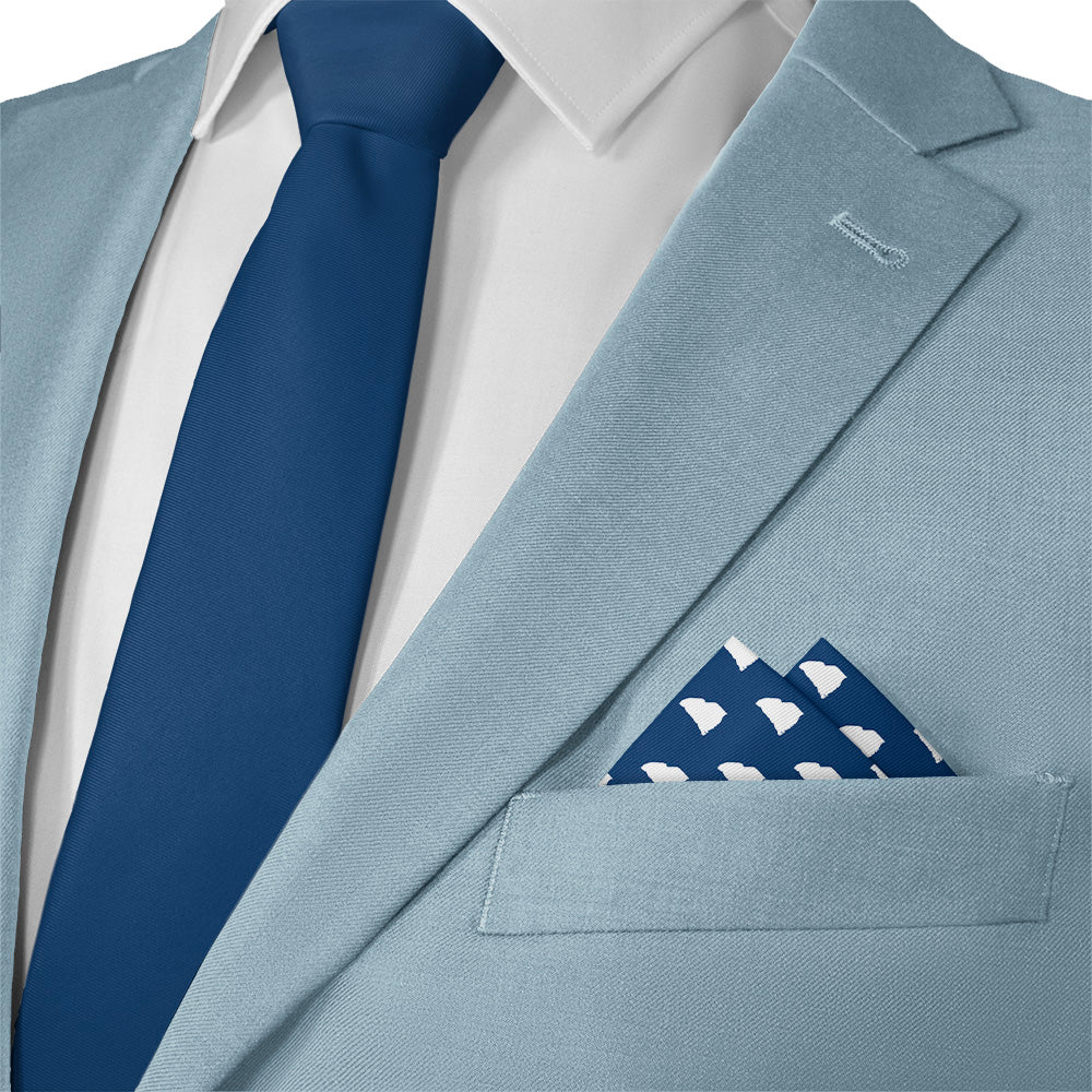 South Carolina State Outline Pocket Square - Matching Necktie- Knotty Tie Co.