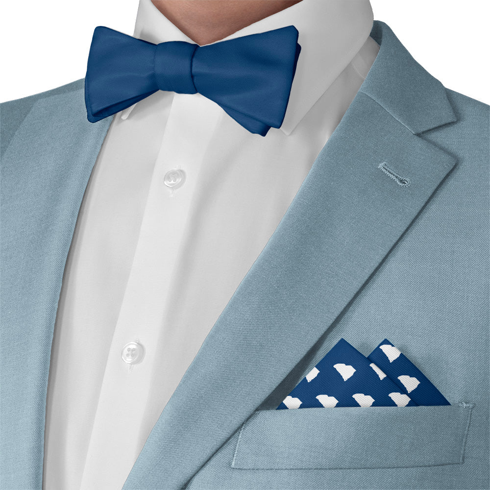 South Carolina State Outline Pocket Square - Matching Bow Tie - Knotty Tie Co.