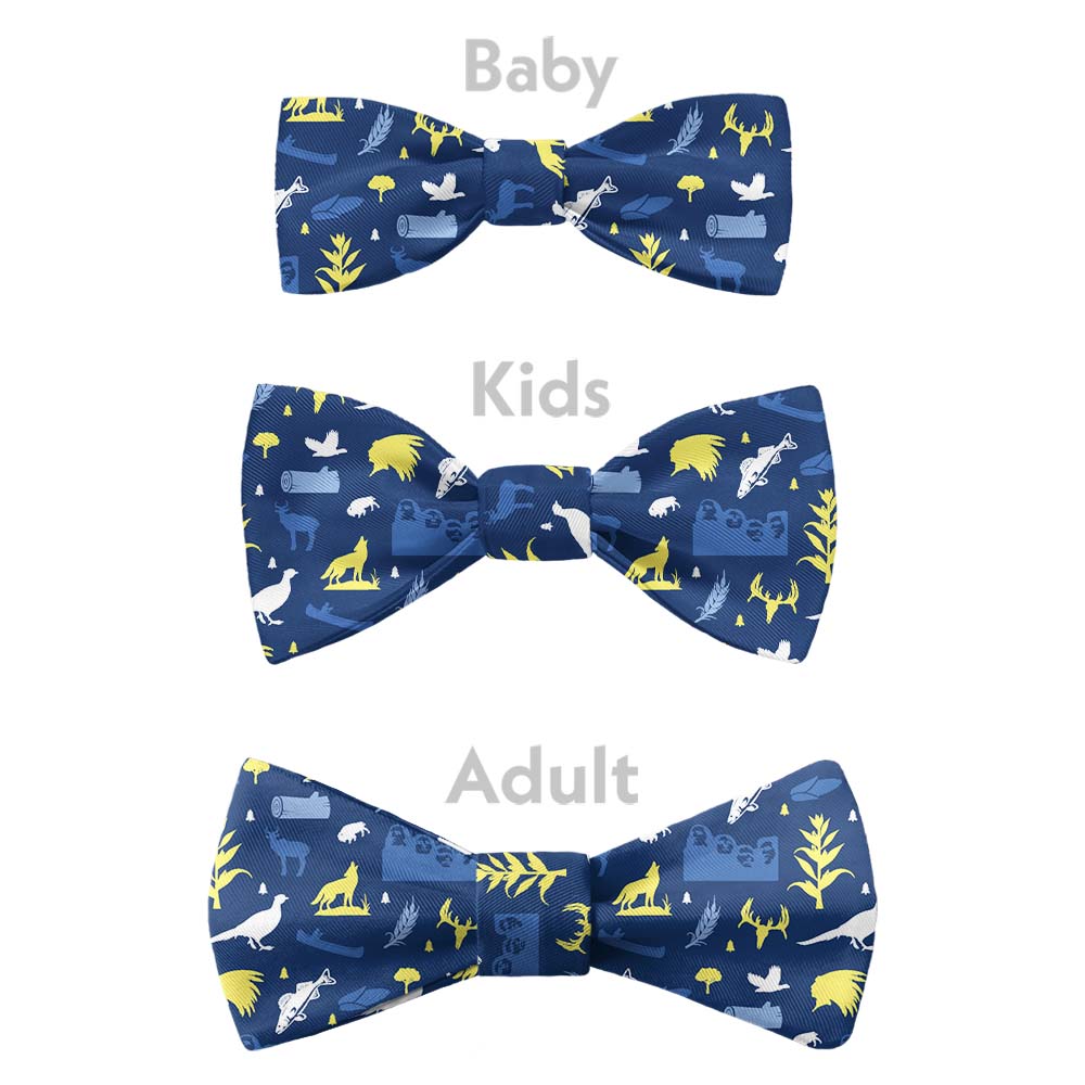 South Dakota State Heritage Bow Tie - Bow Sizes - Knotty Tie Co.