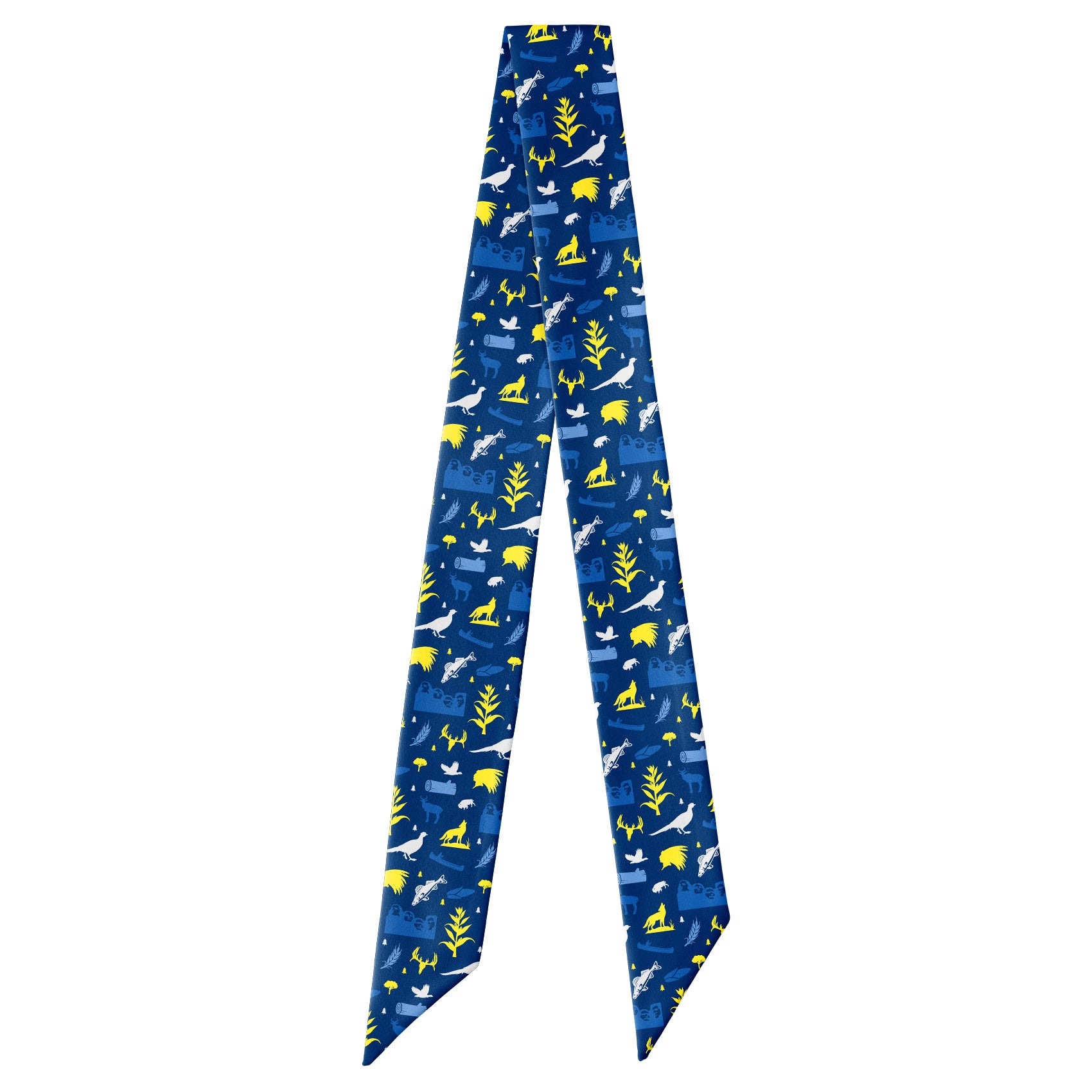 South Dakota State Heritage Hair Scarf - Full View of Hair Scarf - Knotty Tie Co.