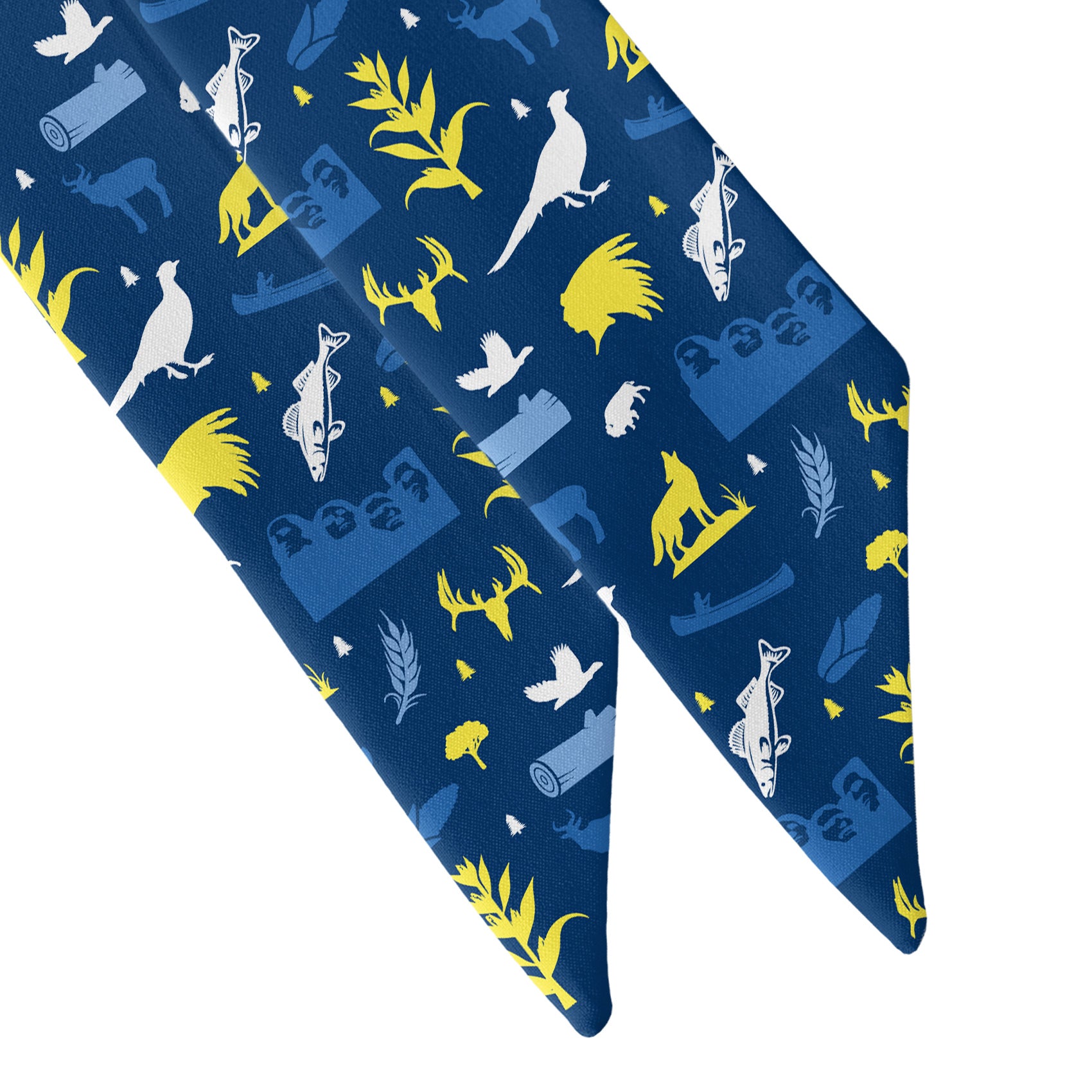 South Dakota State Heritage Hair Scarf - Scarf Tapered Ends - Knotty Tie Co.