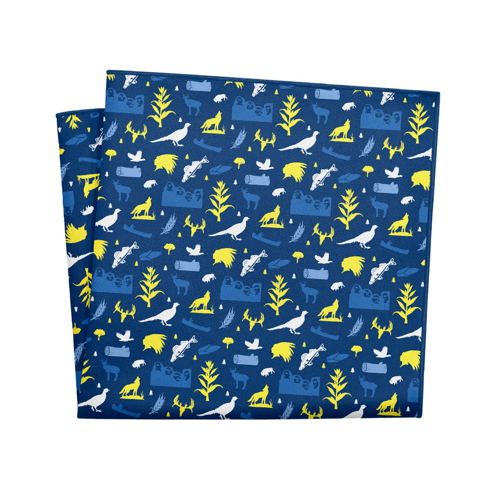 South Dakota State Heritage Pocket Square - 12" Square - Knotty Tie Co.