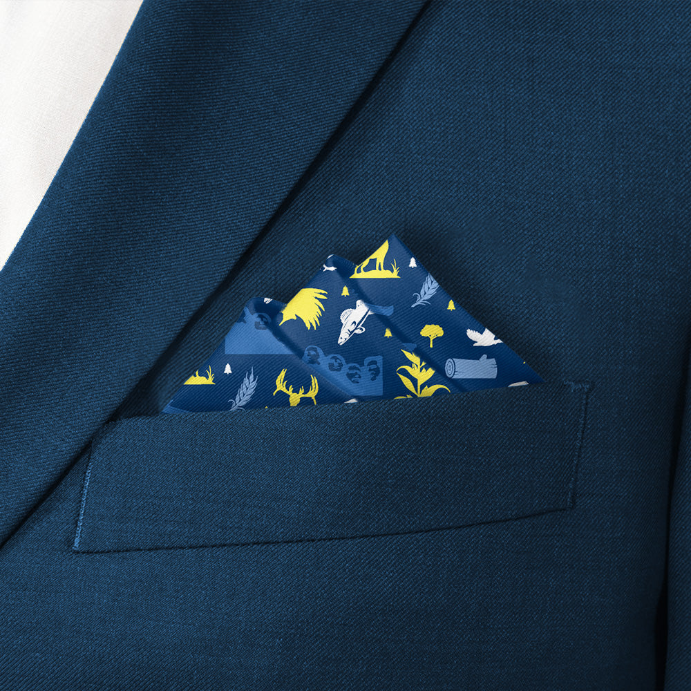 South Dakota State Heritage Pocket Square - Stairs Fold - Knotty Tie Co.