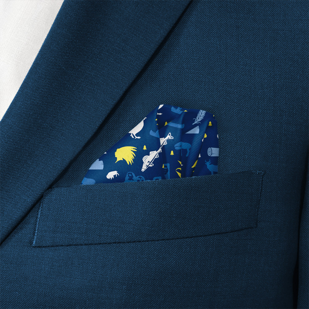 South Dakota State Heritage Pocket Square - Wave Fold - Knotty Tie Co.