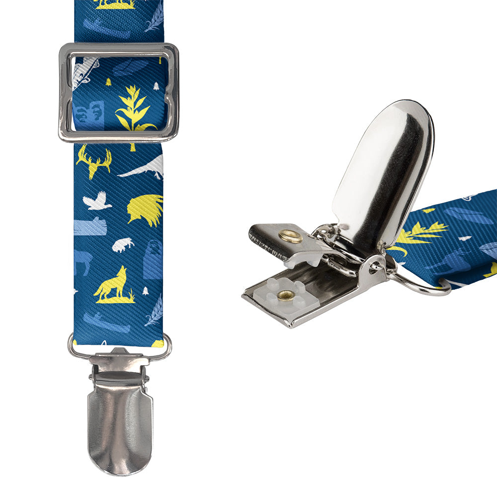 South Dakota State Heritage Suspenders - Hardware and Strap - Knotty Tie Co.