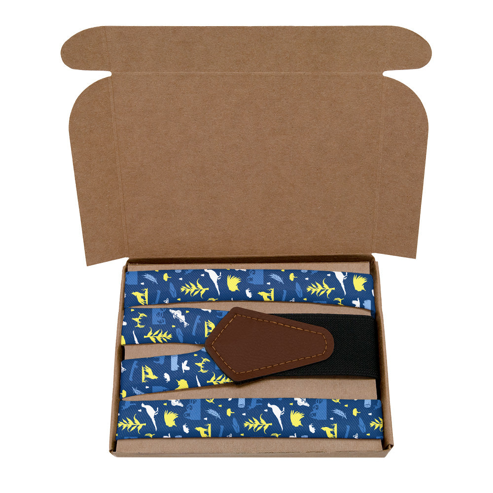 South Dakota State Heritage Suspenders - Kraft Gift Box Packaging - Knotty Tie Co.